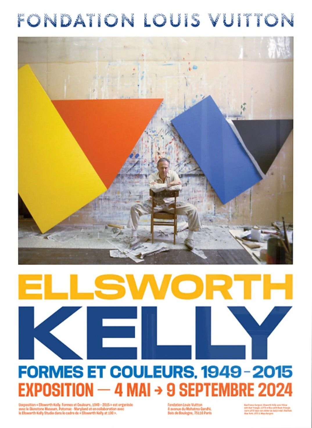 Ellsworth Kelly Official Poster Poster Poster Fondation Louis Vuitton Paris 2024 Art