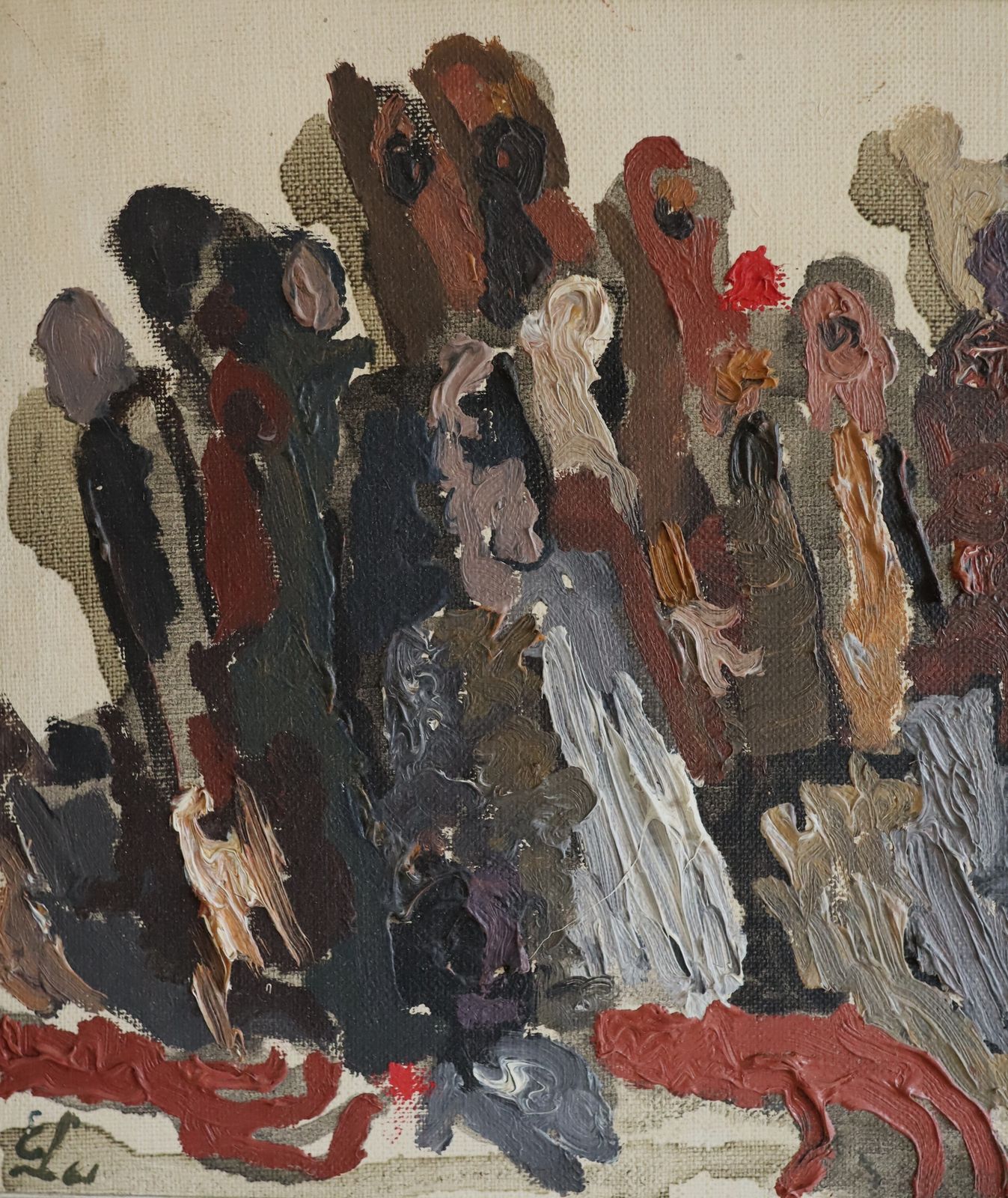 Art Procession Of Shadows  Oil Painting photo
