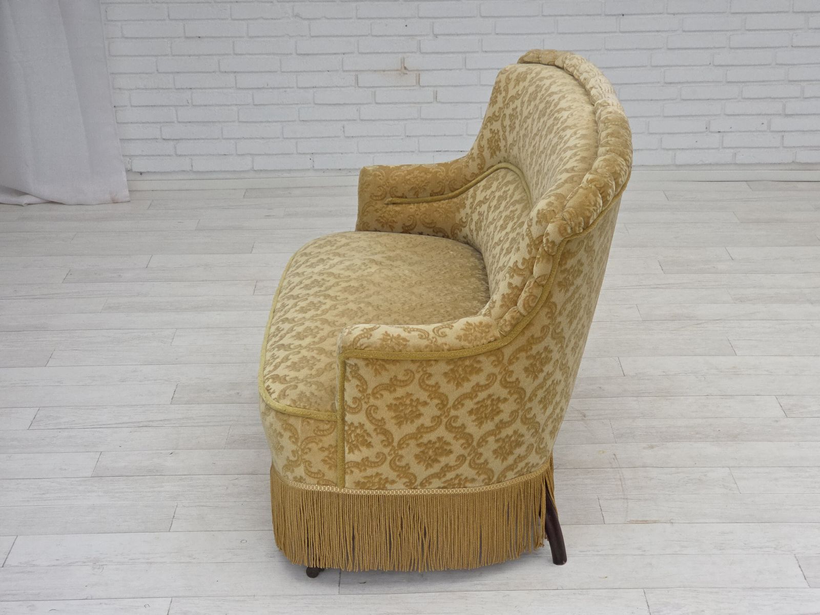 1950s, Danish 2 Seater Sofa, Green/Honing Furniture Velour. photo buy