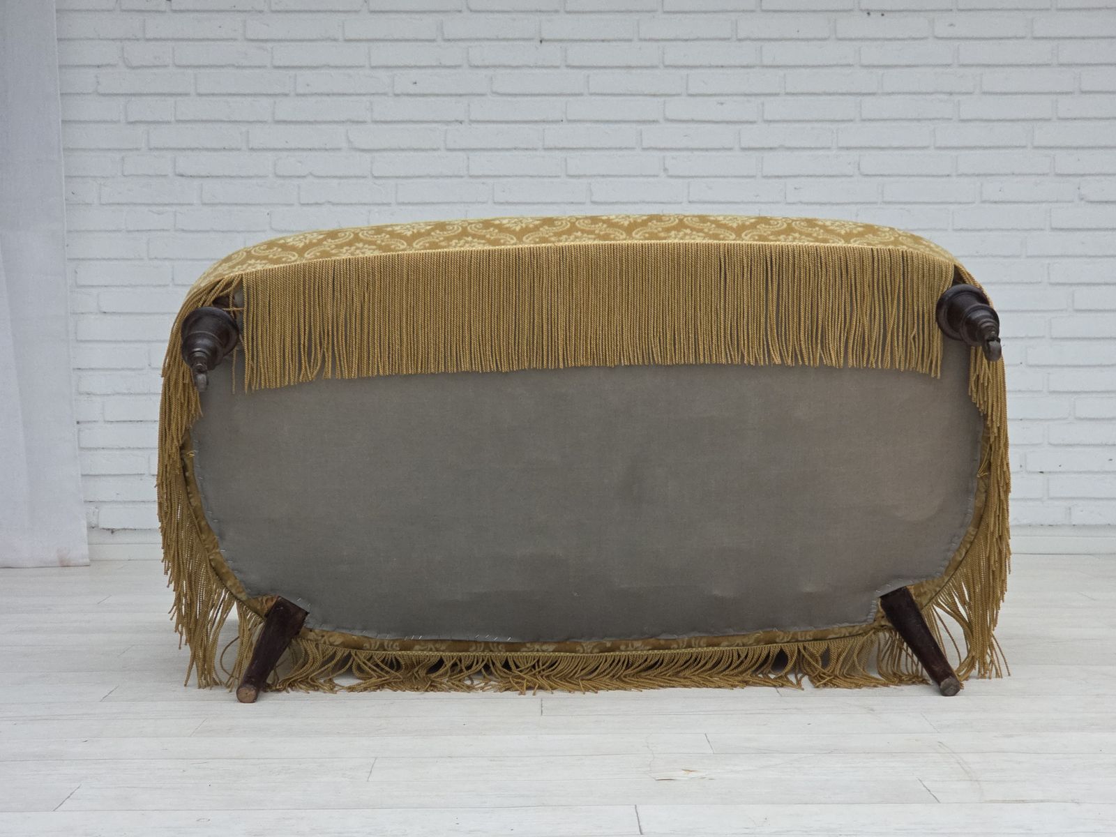 photo buy 1950s, Danish 2 Seater Sofa, Green/Honing Furniture Velour.