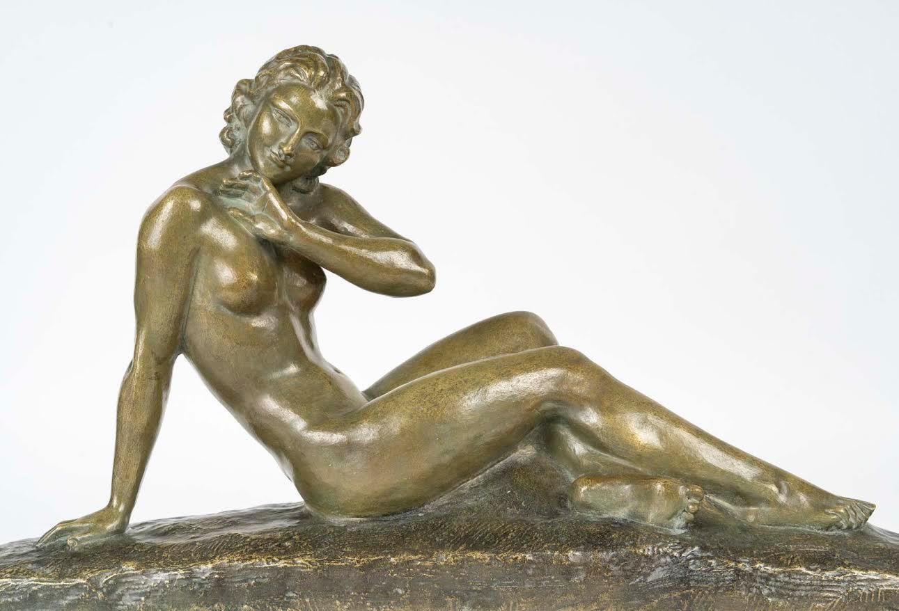 Bronze Sculpture Of A Nude Woman, Signed Cipriani, Early 20th Century. photo buy
