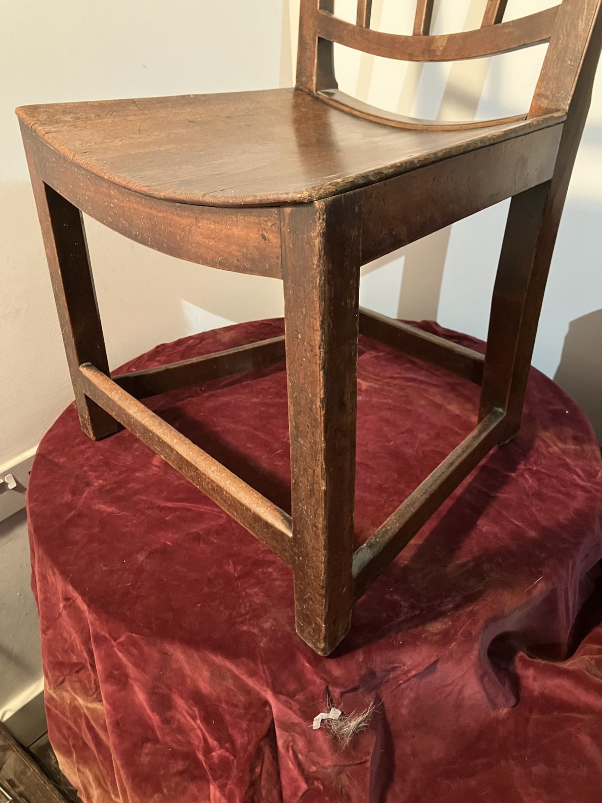 Early 18th Century,Elm Scooped Concave Seat English  Dining Chair photo furniture