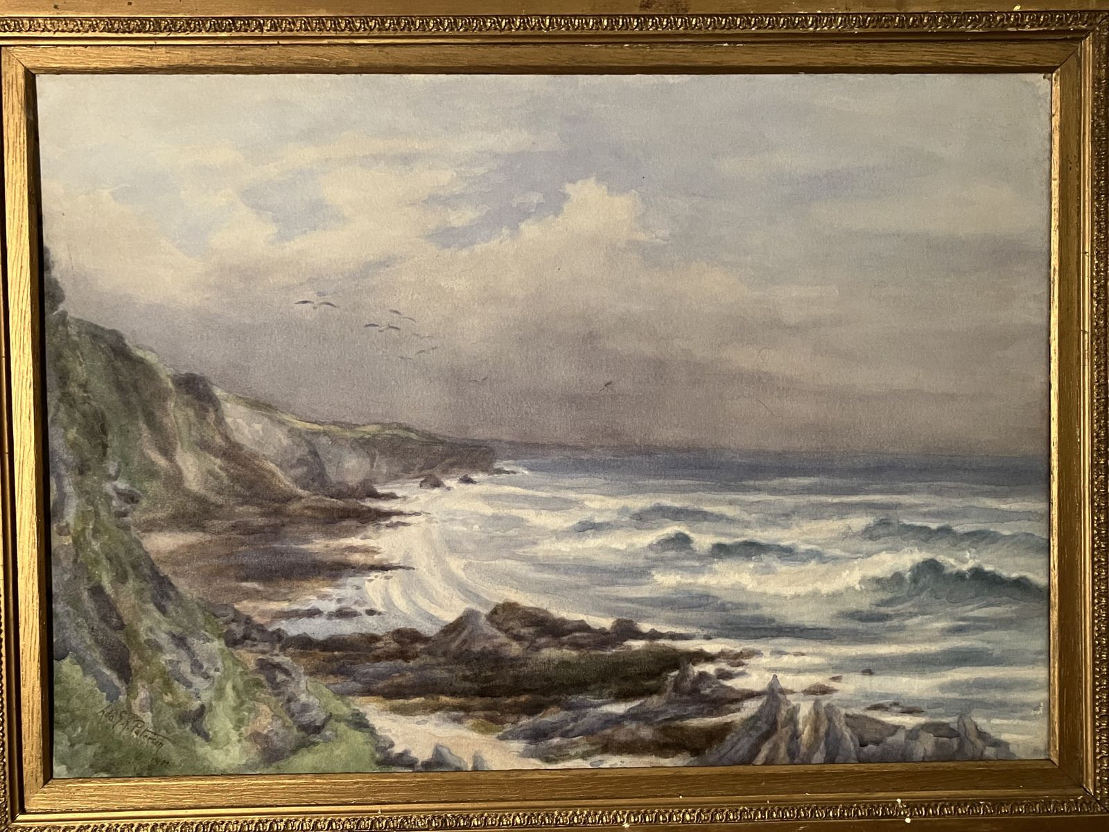 Original Work By Ada Elma Alberta Paterson C.1868–1948 Coastal Scottish Landscape Framed photo buy
