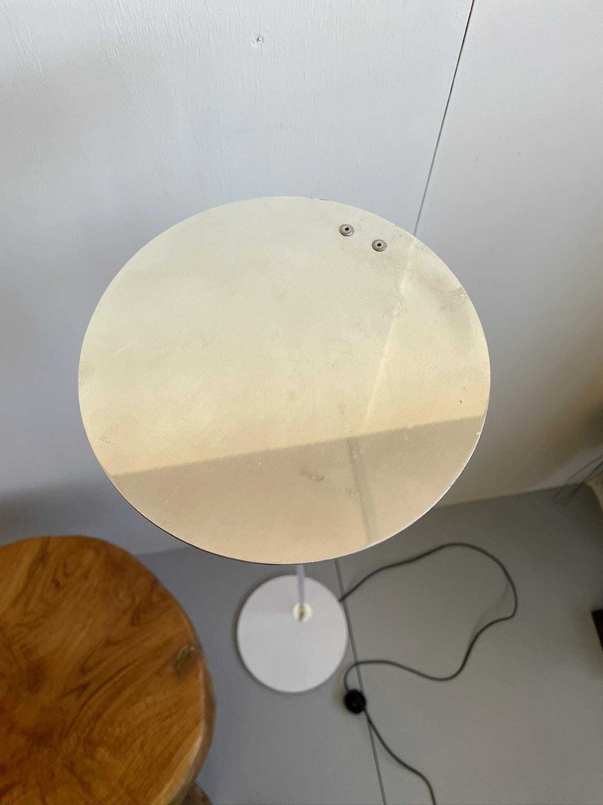 Vintage Metal French Adjustable Mid Height Floor Lamp By Lux Model No.18 Postmodern photo vinterior