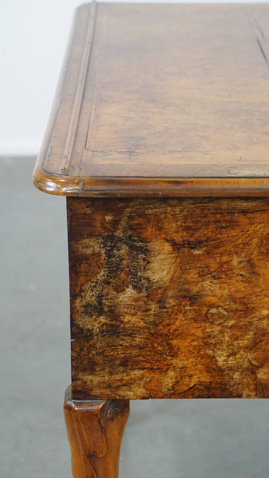 photo buy Beautiful Antique Dutch Burl Walnut Wooden Writing/Side Table From The 18th Century