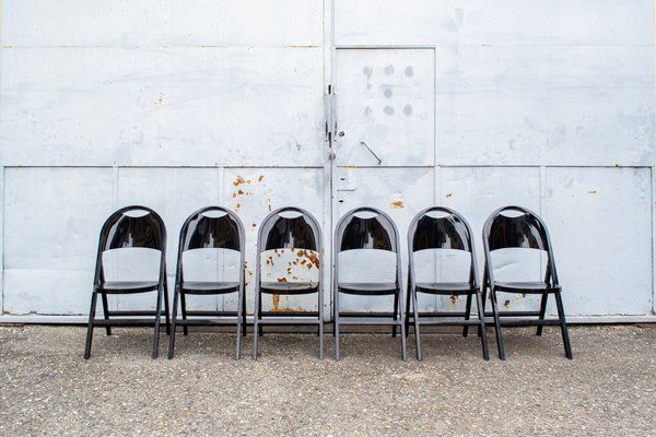 Tric Folding Chairs By Achille And Pier Giacomo Castiglioni For Bonacina, 1970s, Set Of 6 photo vinterior