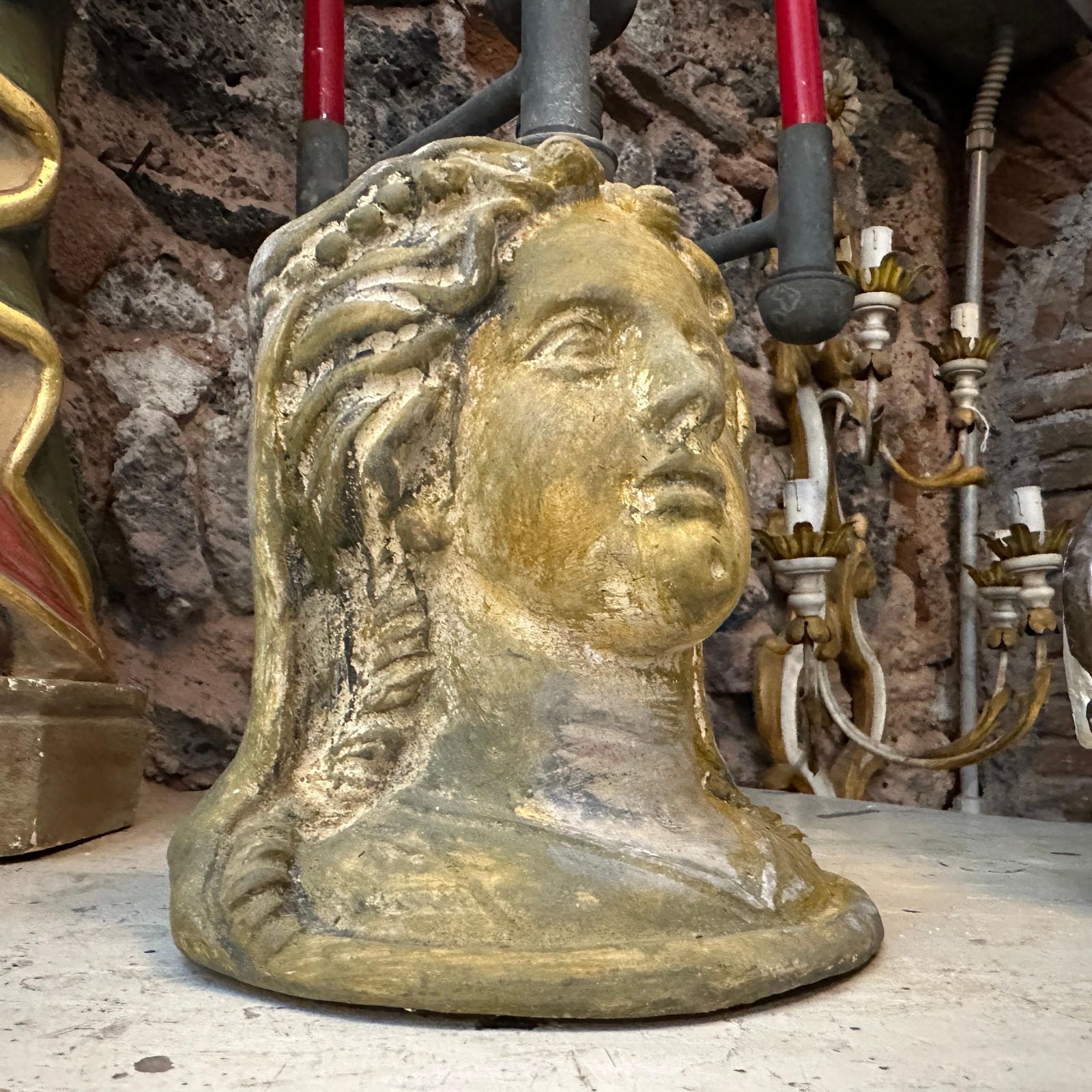 photo for sale 20th Century Neo Classical Hand Crafted Terracotta Sicilian Sculpture