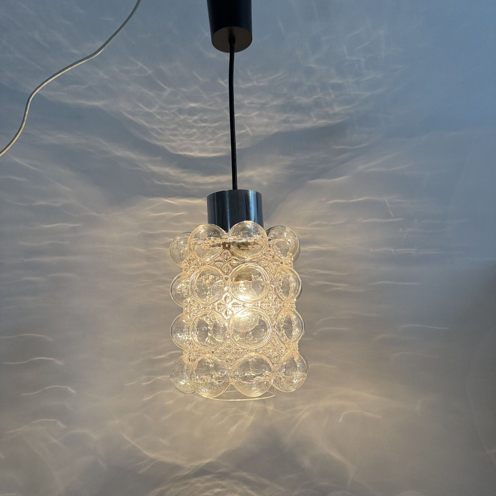 Large Bubble Glass Pendant By Helena Tynell For Limburg, Germany, 1970s photo for sale