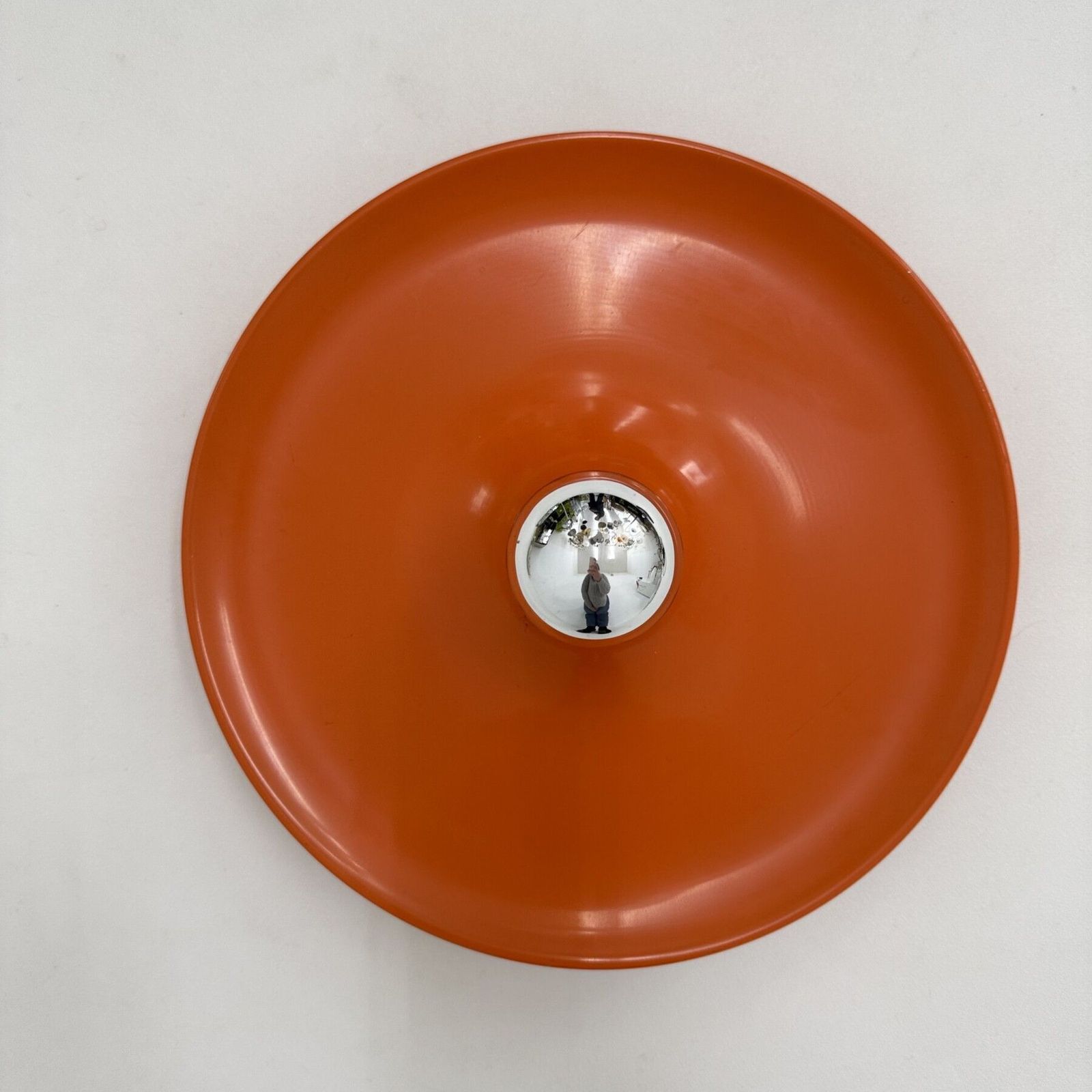 Mid Century Design Honsel Orange Space Age Disc Lamp , 1970s Attributed To Charlotte Perriand For Les Arcs photo buy