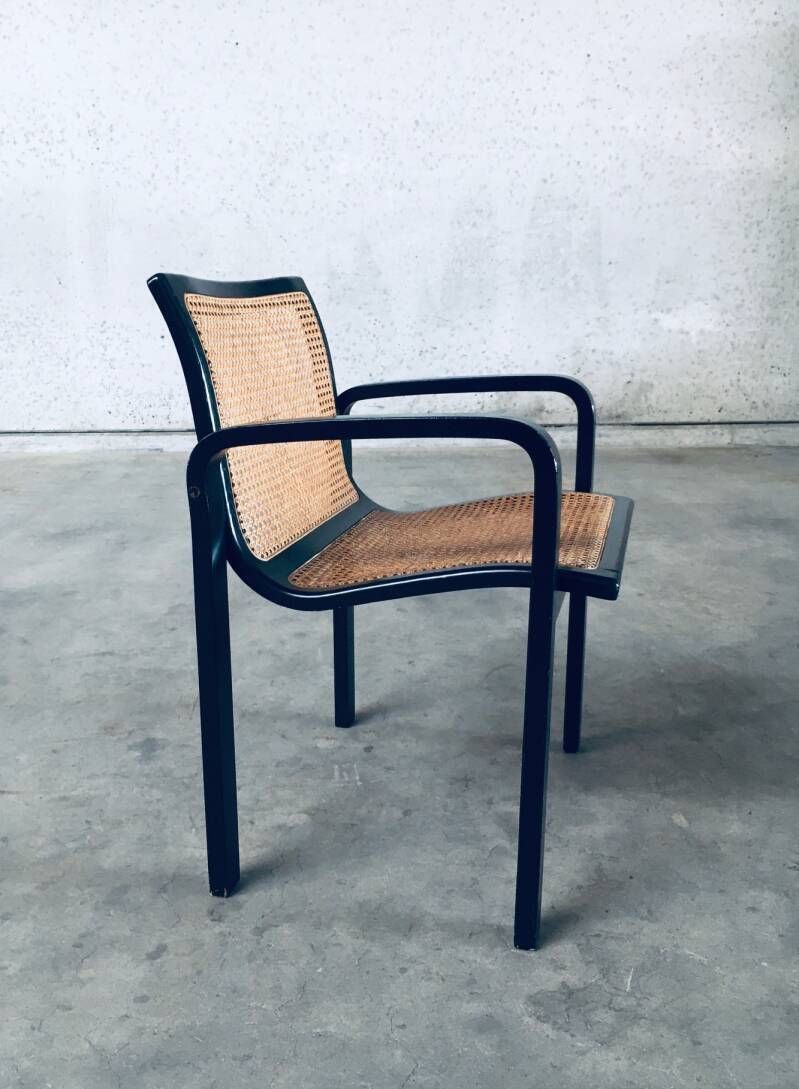 1970's Italian Design Bentwood & Webbing Armchair photo furniture