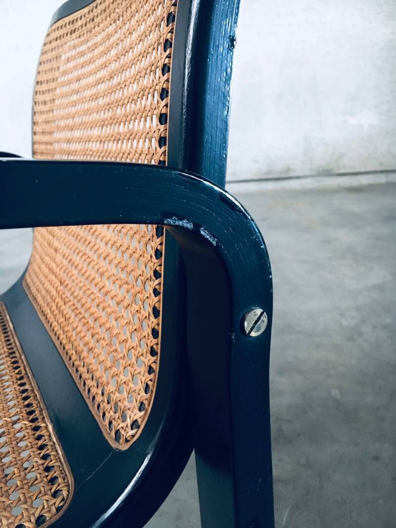 photo vinterior 1970's Italian Design Bentwood & Webbing Armchair