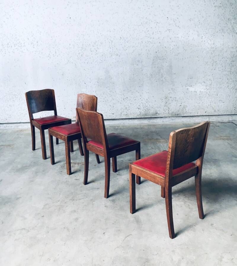 Art Deco Design Eetkamerstoelen, België Jaren 1920 photo for sale