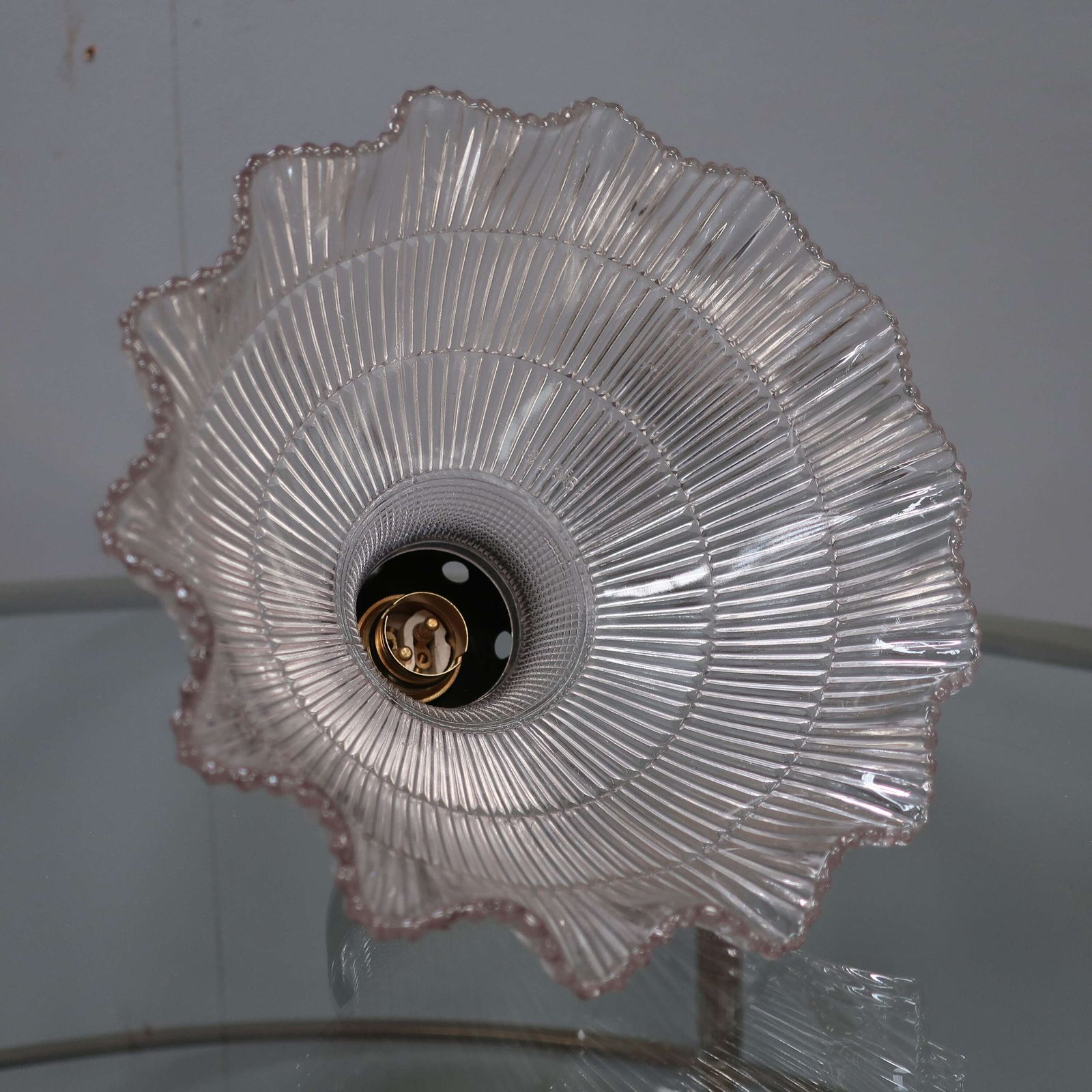 1920's Holophane Prismatic Glass Pendant Light photo buy