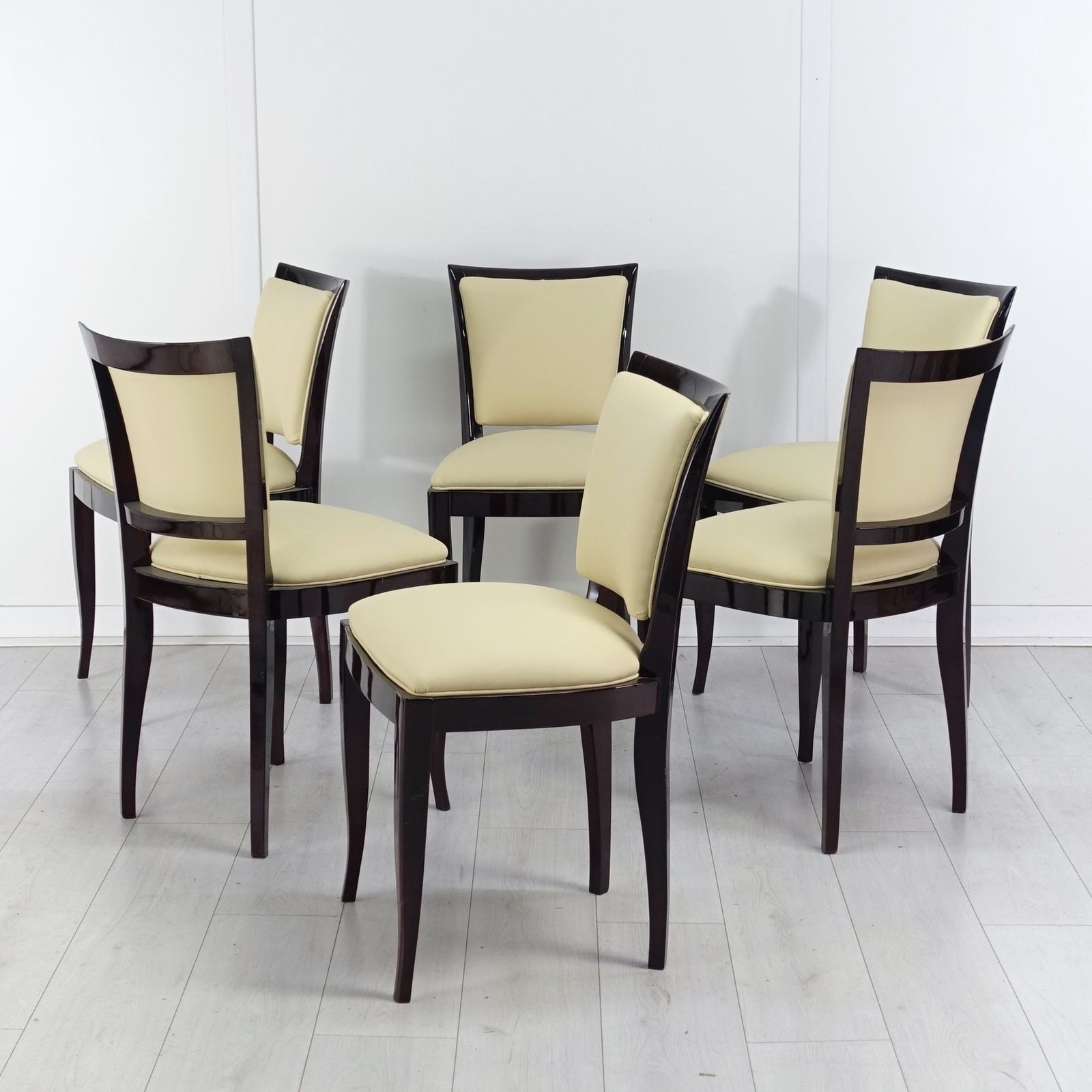 Set Of 6 Art Deco Dining Chairs French 1930’s photo vintage
