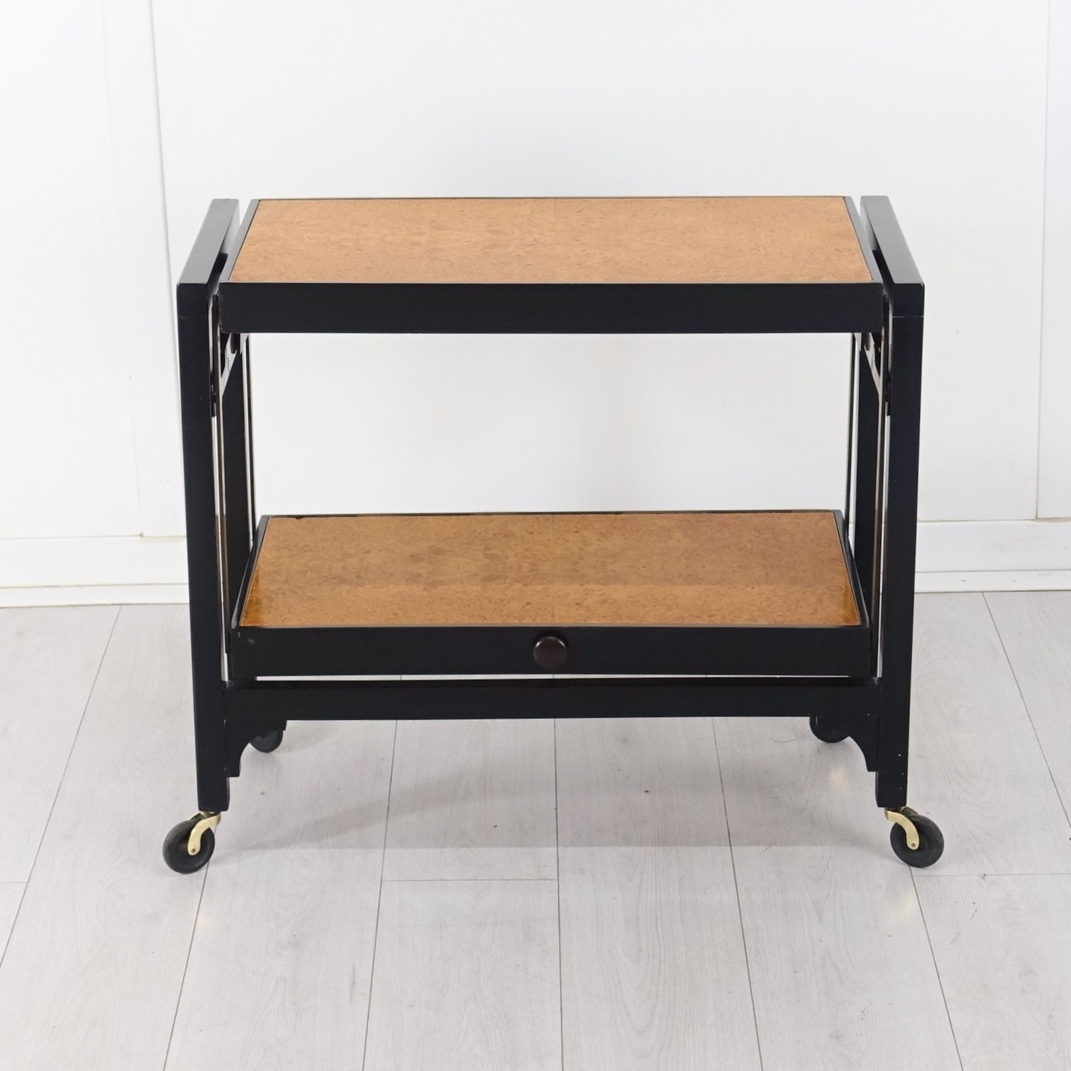 Art Deco Metaphoric Burr Maple Trolley 1930’s. photo for sale