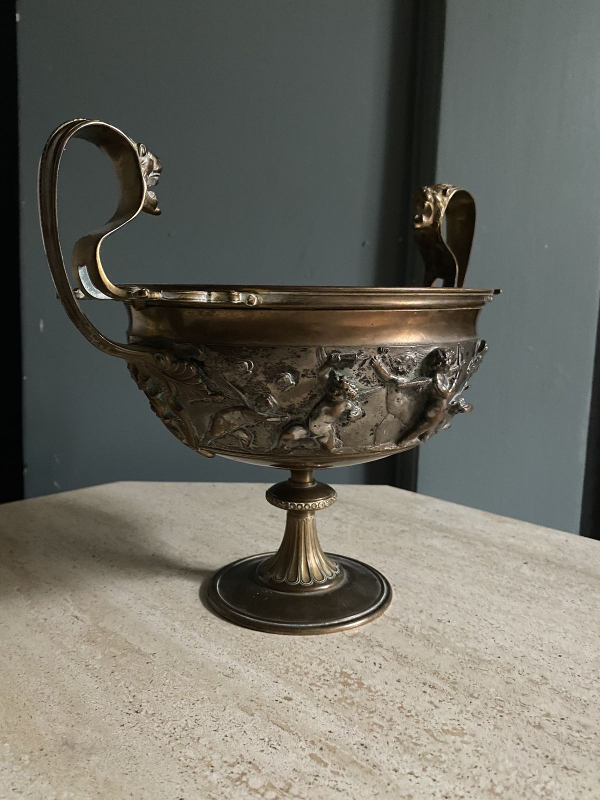 495.0 A French 19th Century Bronze Tazza By Ferdinand Barbedienne photo