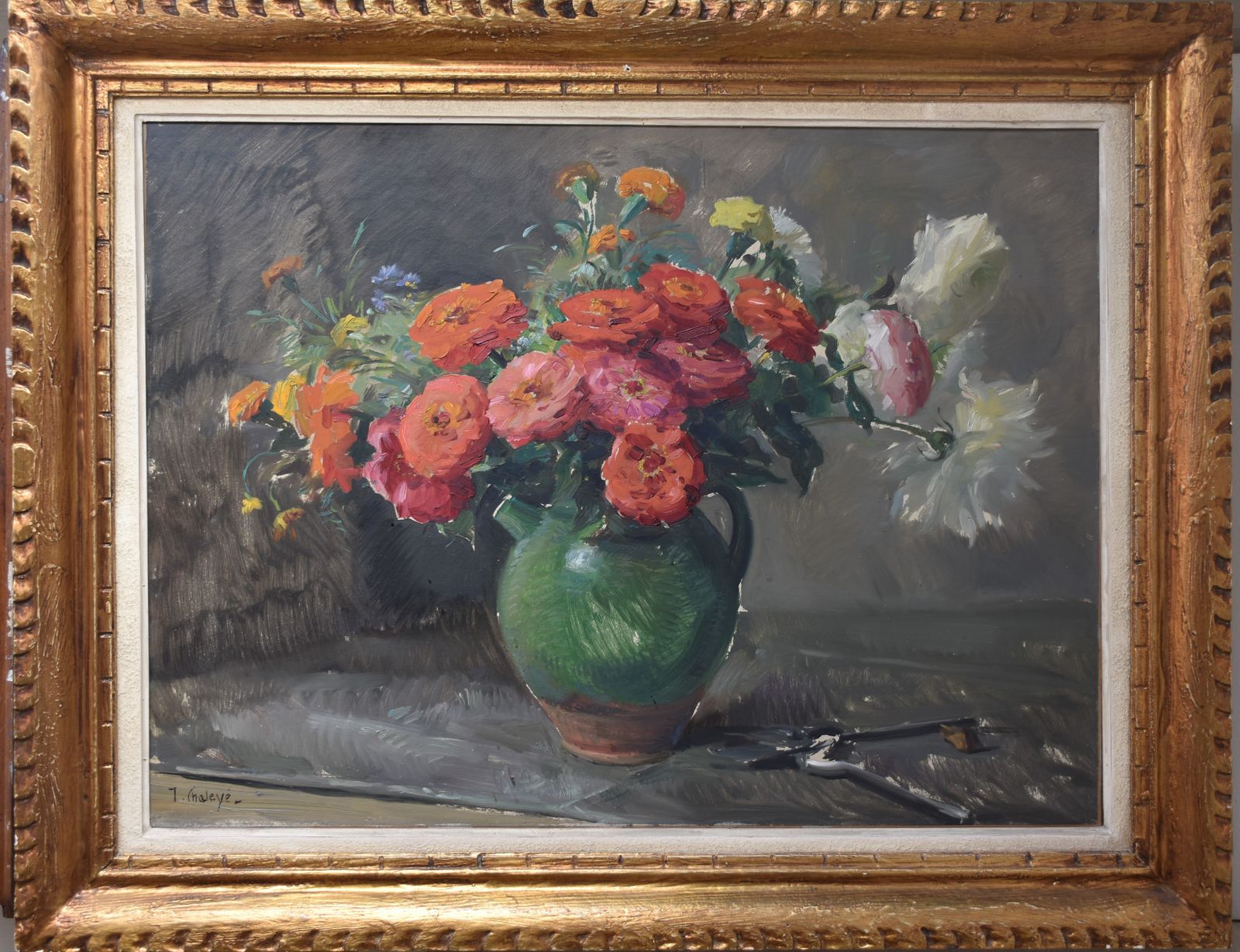 Jean Chaleyé, Flowers In A Green Vase (Circa 1920) photo 800.0