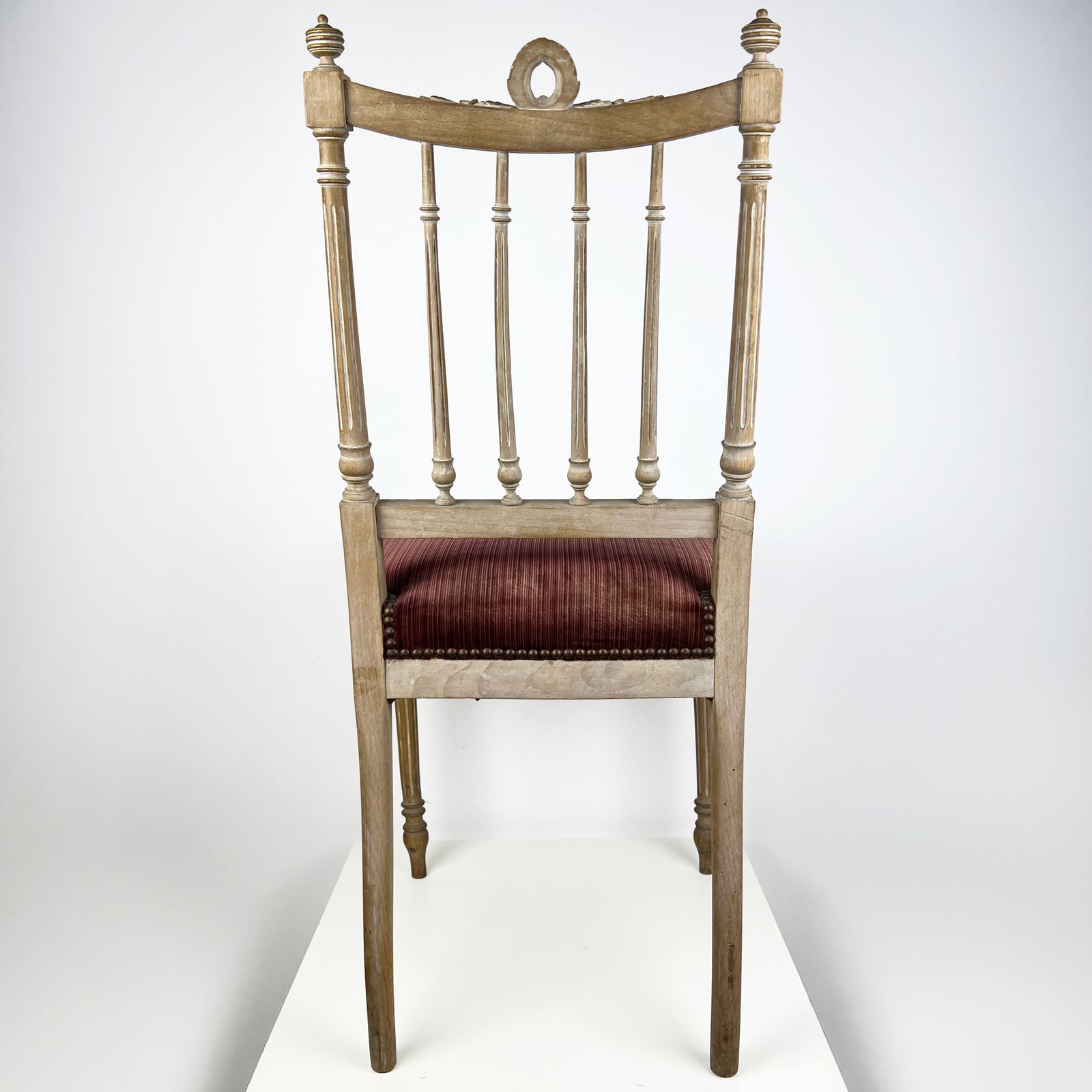 19th Century Swedish Gustavian Carved Wood Accent Chair With Velvet Seat photo Furniture