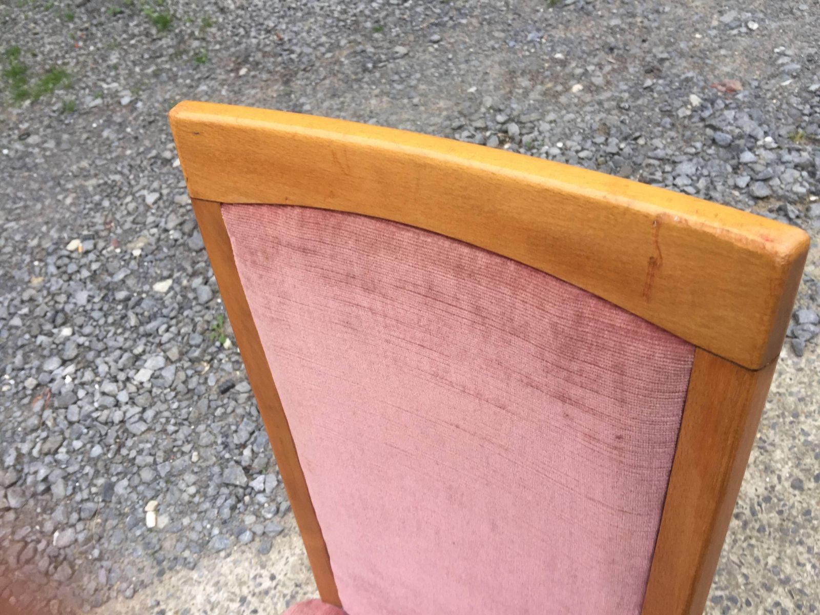 Set Of Four 1960s Chairs In Beech And Velvet photo 1311.0