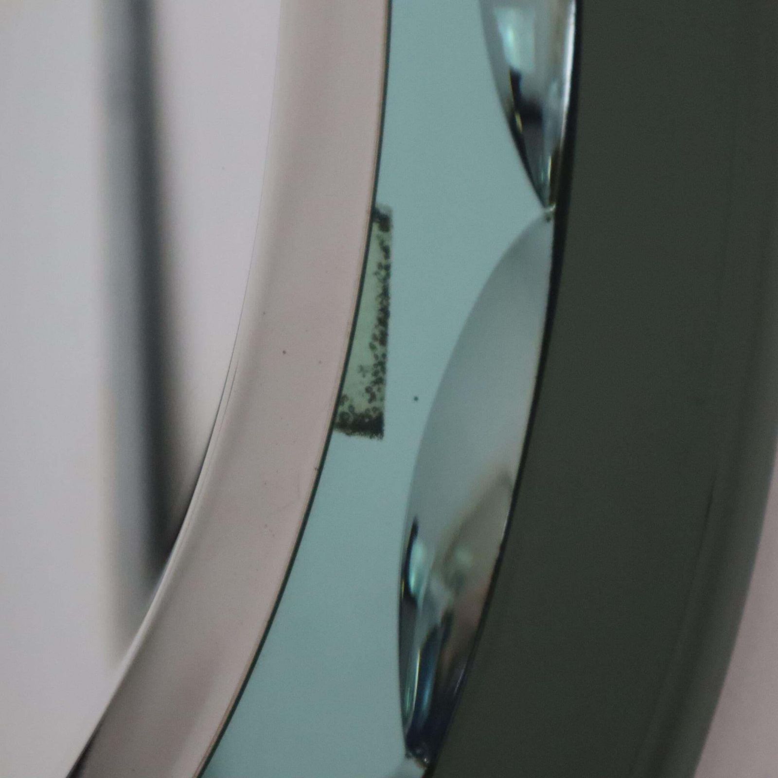 Mid Century Modern Italian Oval Green Mirror By Cristal Art, Italy, 1960s photo vinterior