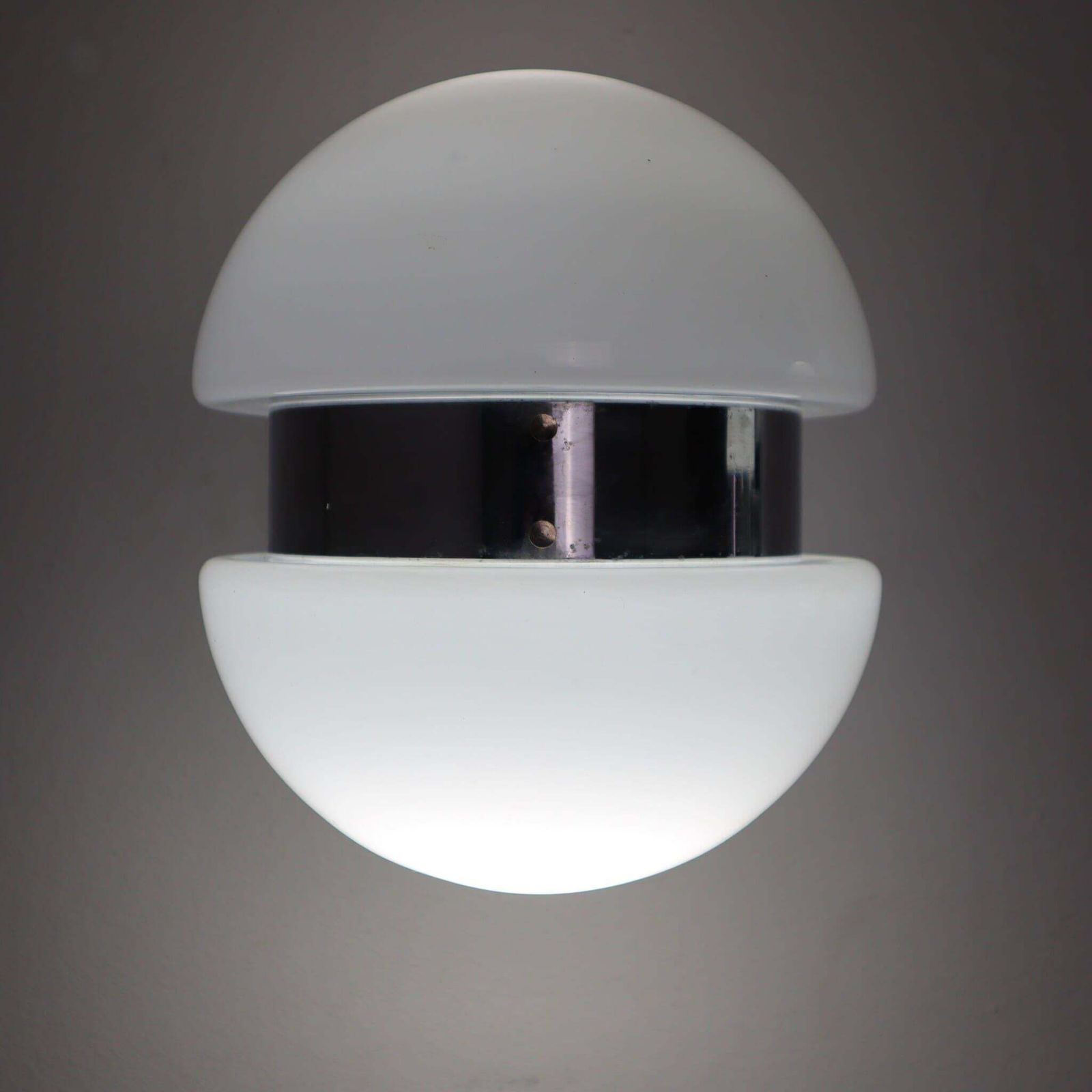 Pair Of Opaline Glass Wall Lights Sconces Sergio Mazza Style Italy 1970s photo 1140.0