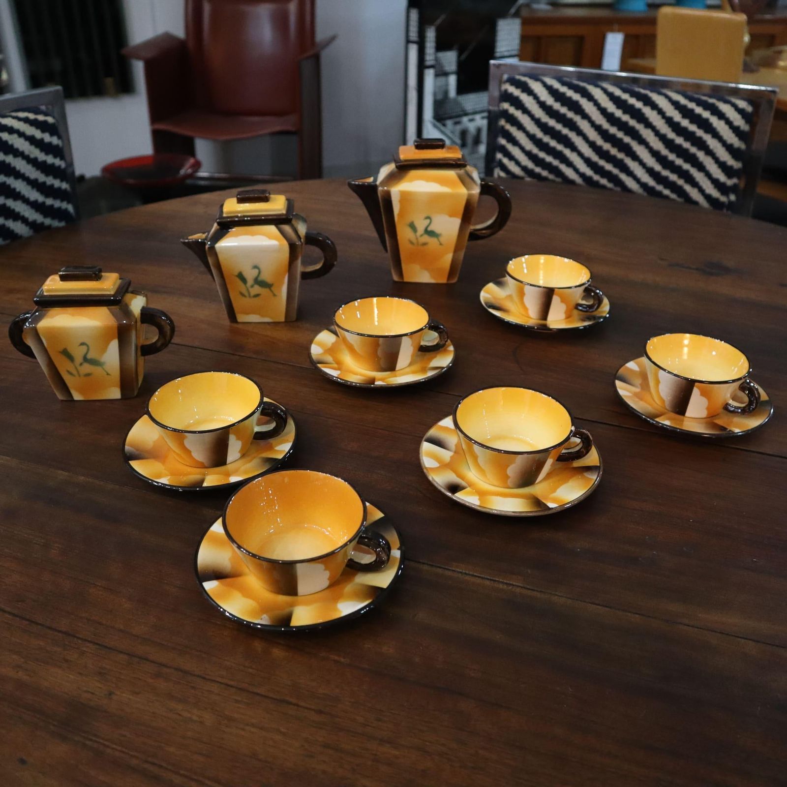 photo furniture Art Deco Coffee Service Set Ceramic By Carraresi Lucchesi, Italy, 1930s