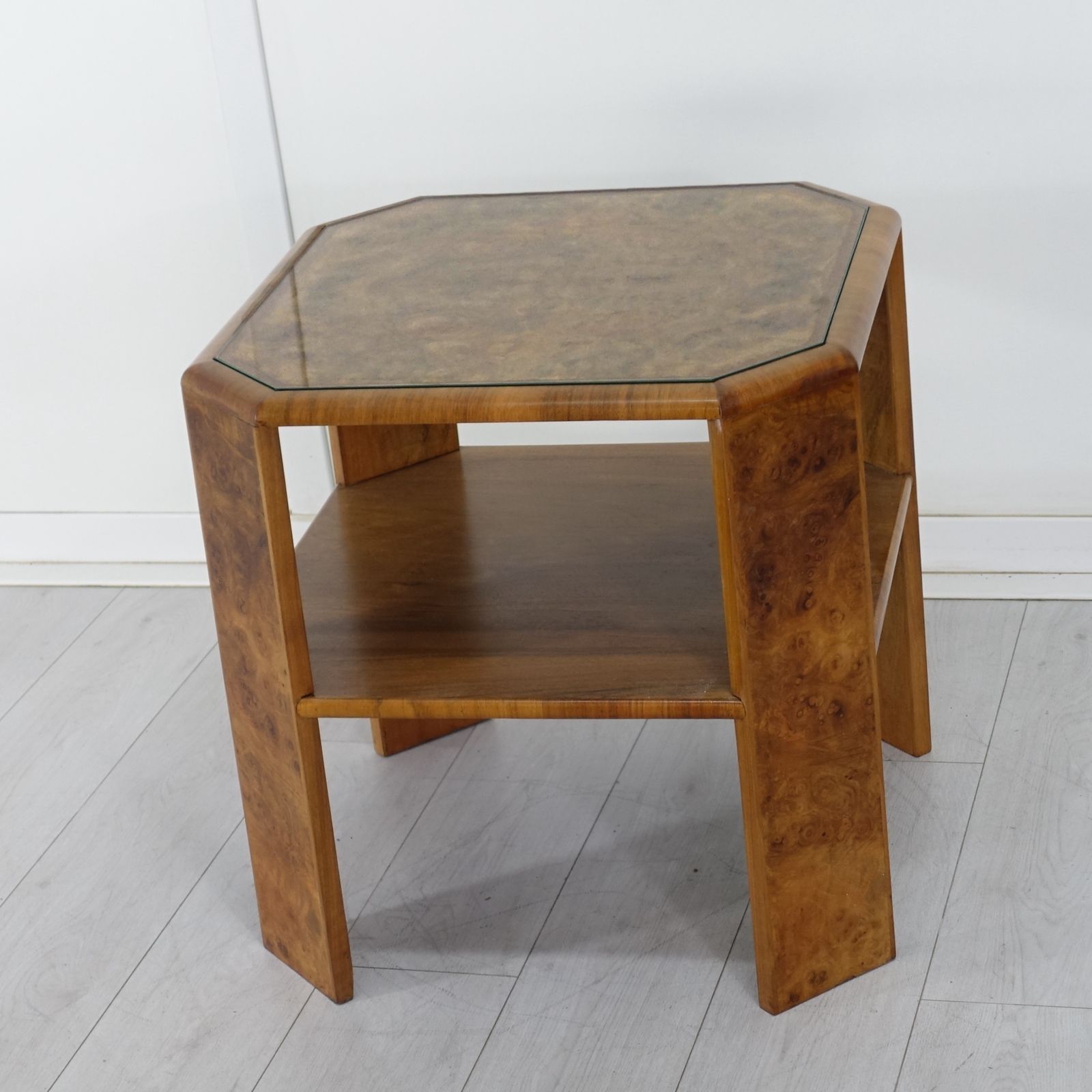 Art Deco Figured Walnut Two Tier Coffee/Centre Table photo Furniture