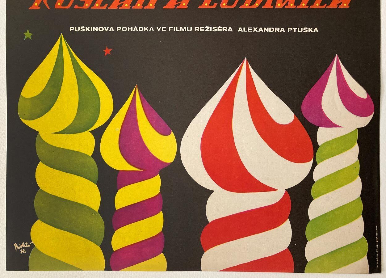 Original Movie Poster, Ruslan And Ludmila, Alexander Richter, 1972, Genuine Czech Vintage Print photo furniture