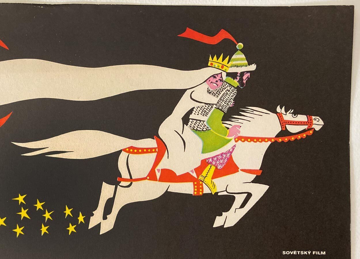 Original Movie Poster, Ruslan And Ludmila, Alexander Richter, 1972, Genuine Czech Vintage Print photo buy
