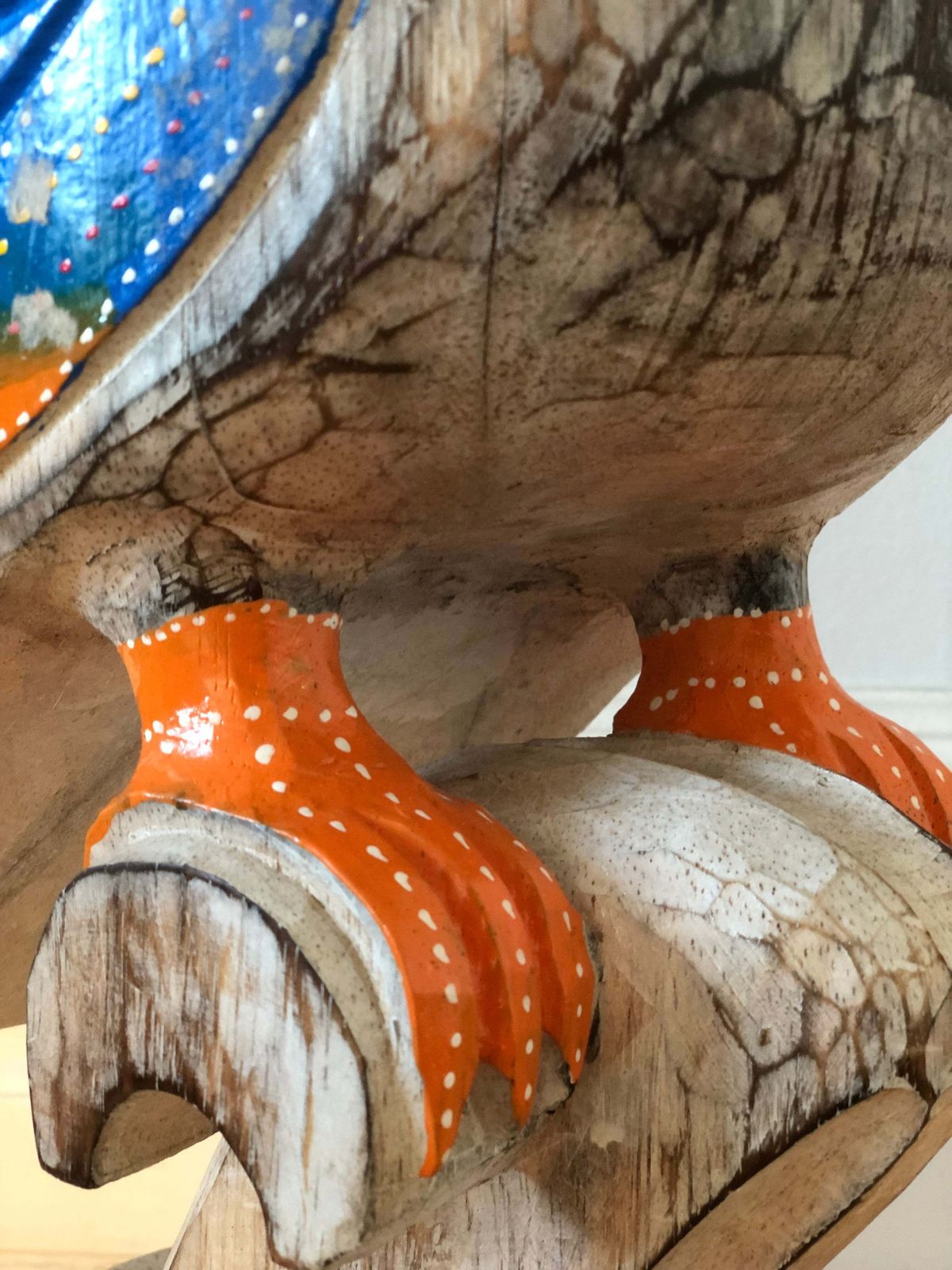photo furniture Vintage Hand Carved Wooden Owl Sculpture Portugal