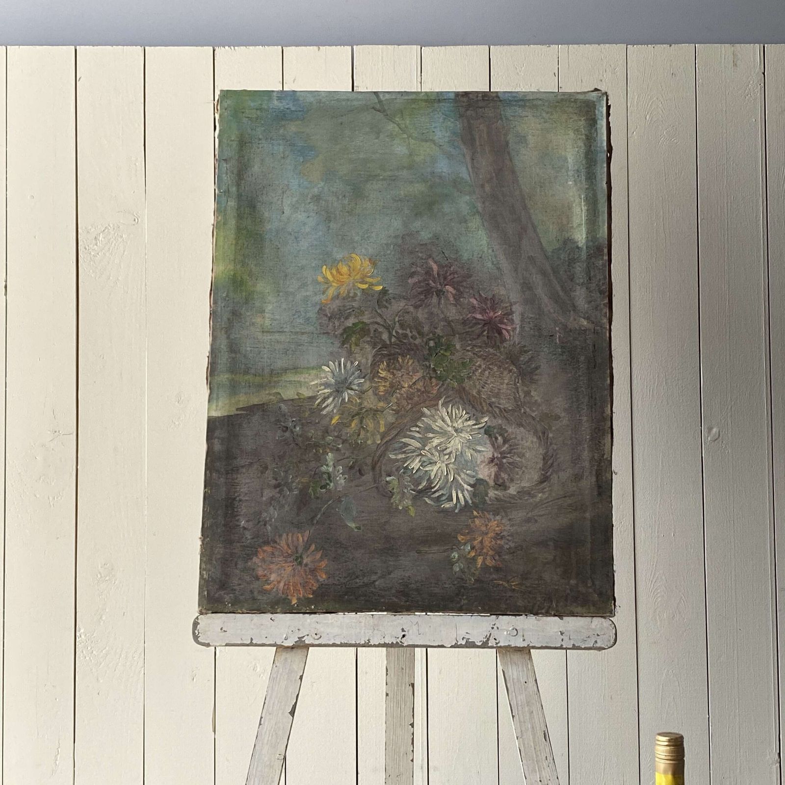 Antique Painting   Flowers, Early 20th Century photo Art