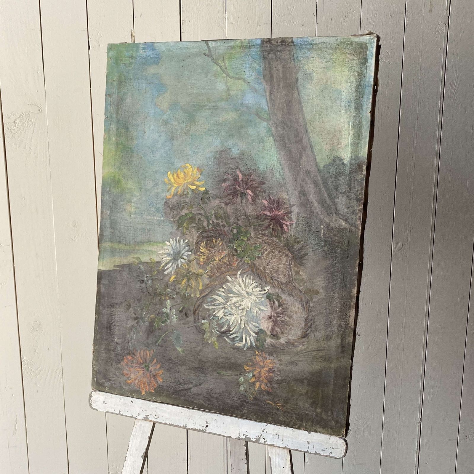 photo furniture Antique Painting   Flowers, Early 20th Century