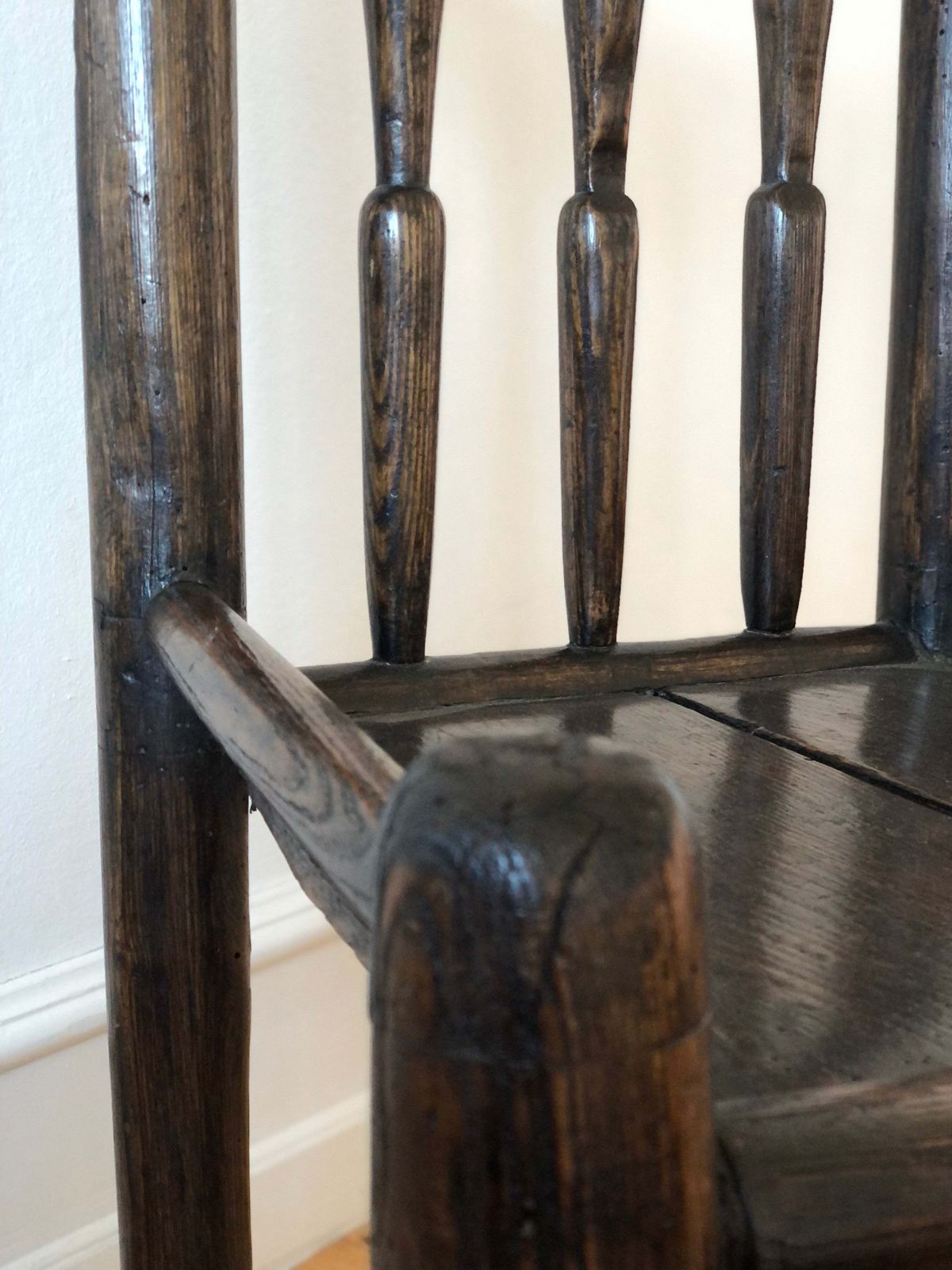 18th Century English Oak Farmhouse Chair photo 450.0