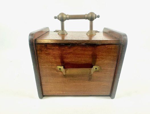 Antique Victorian Oak And Brass Coal Scuttle, 19th Century photo buy