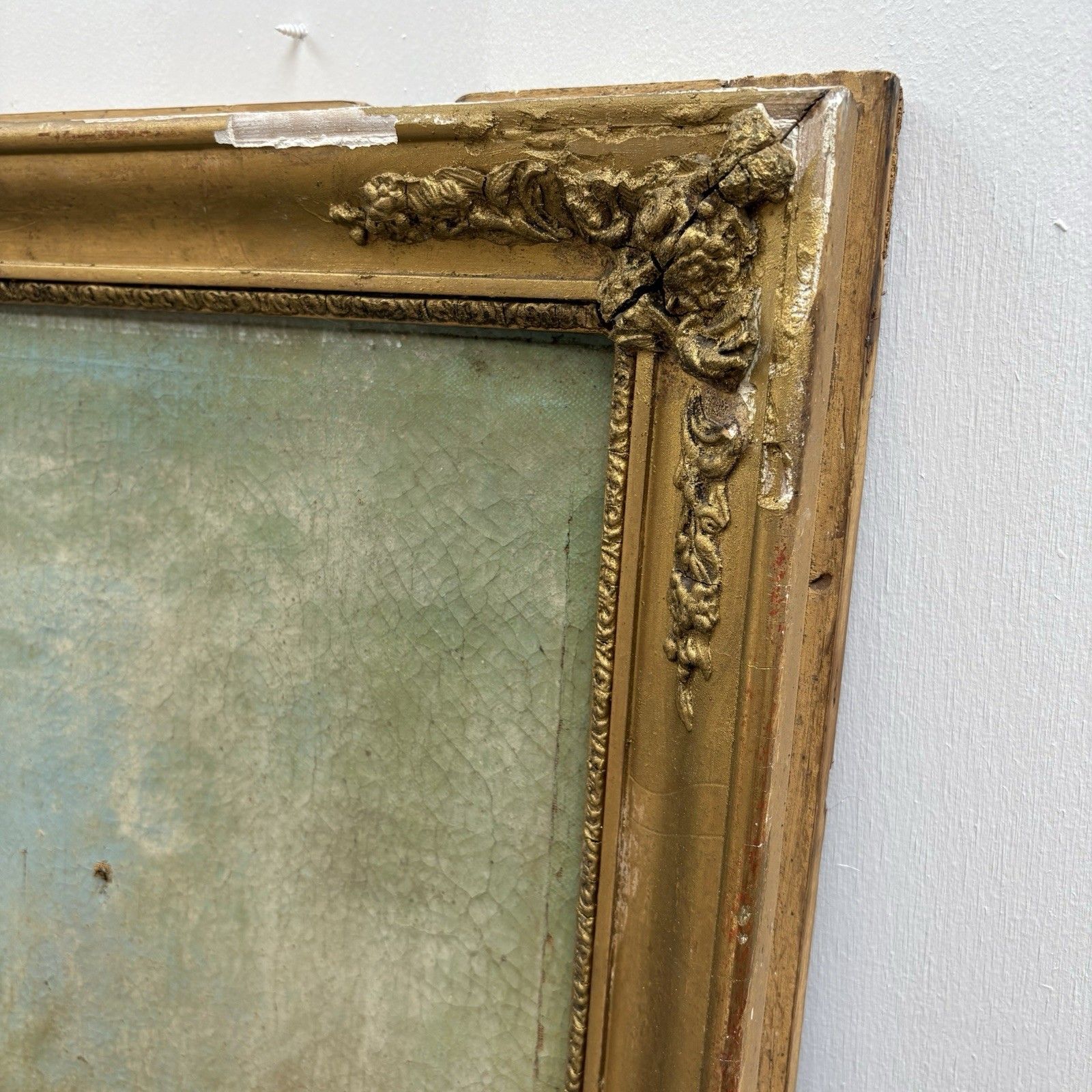 Gilded Wood Trumeau Mirror, Restoration Period Early 19th Century photo Home Decor