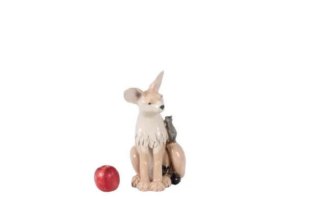Valérie Courtet. Fennec In Enameled Stoneware. Contemporary Work. photo furniture