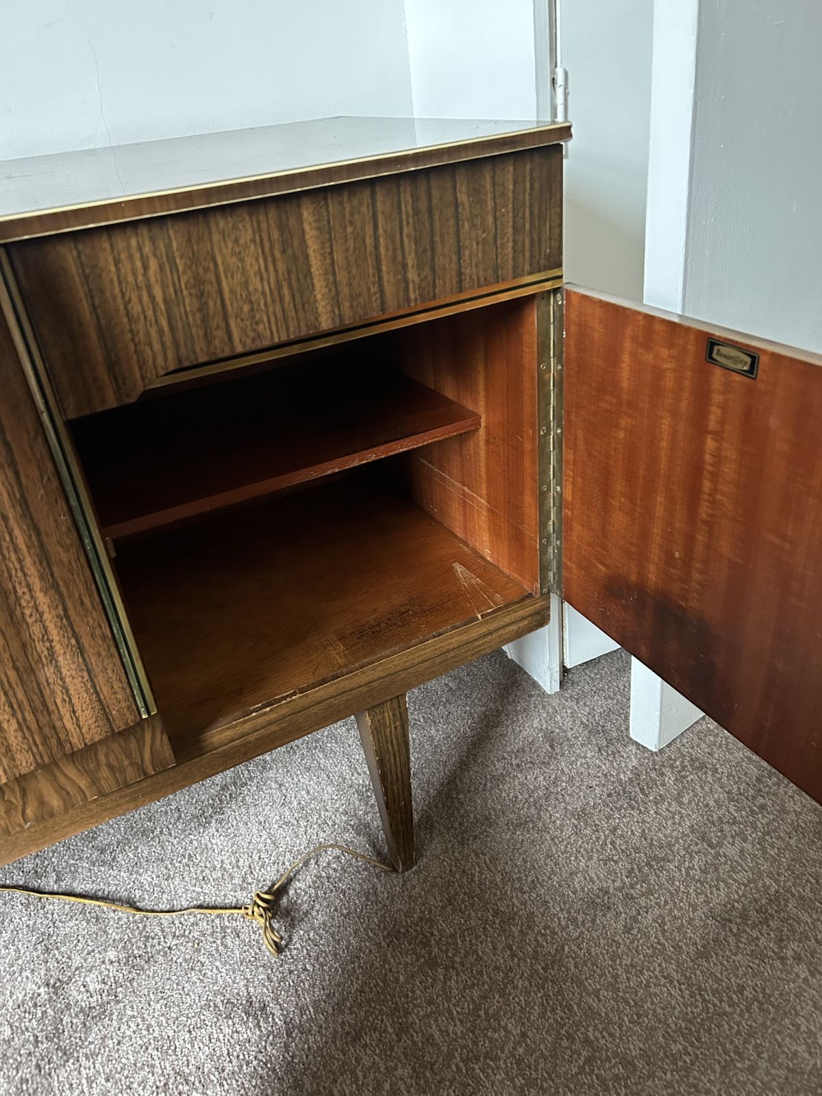 photo furniture Mid Century English Credenza And Dry Bar By Beautility