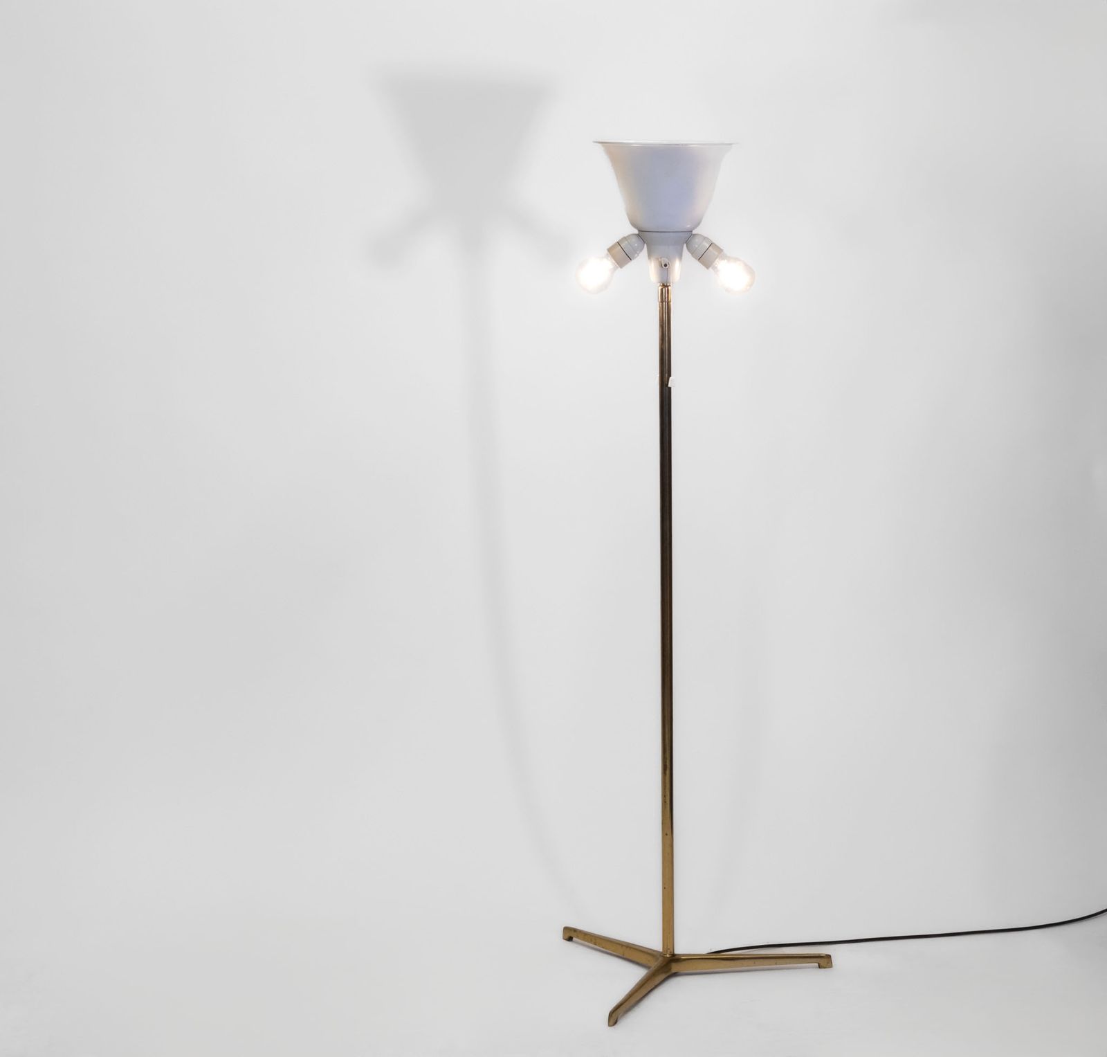 Italian Mid Century Lumi Milano Floor Lamp  Design Attributed To Oscar Torlasco Circa 1950
