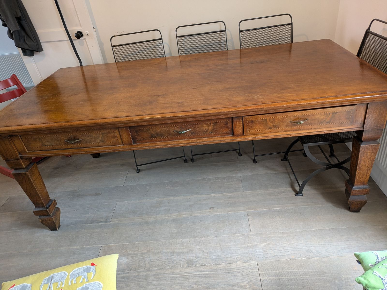 Antique Italian Large Wooden Table photo furniture