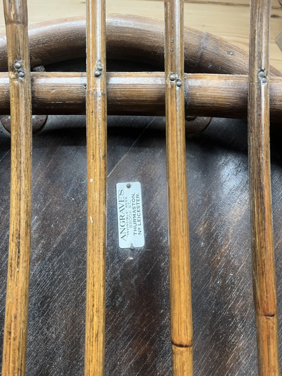 Angrave's Of Leicester Bamboo Swivel Rocker Chair 1970 photo furniture