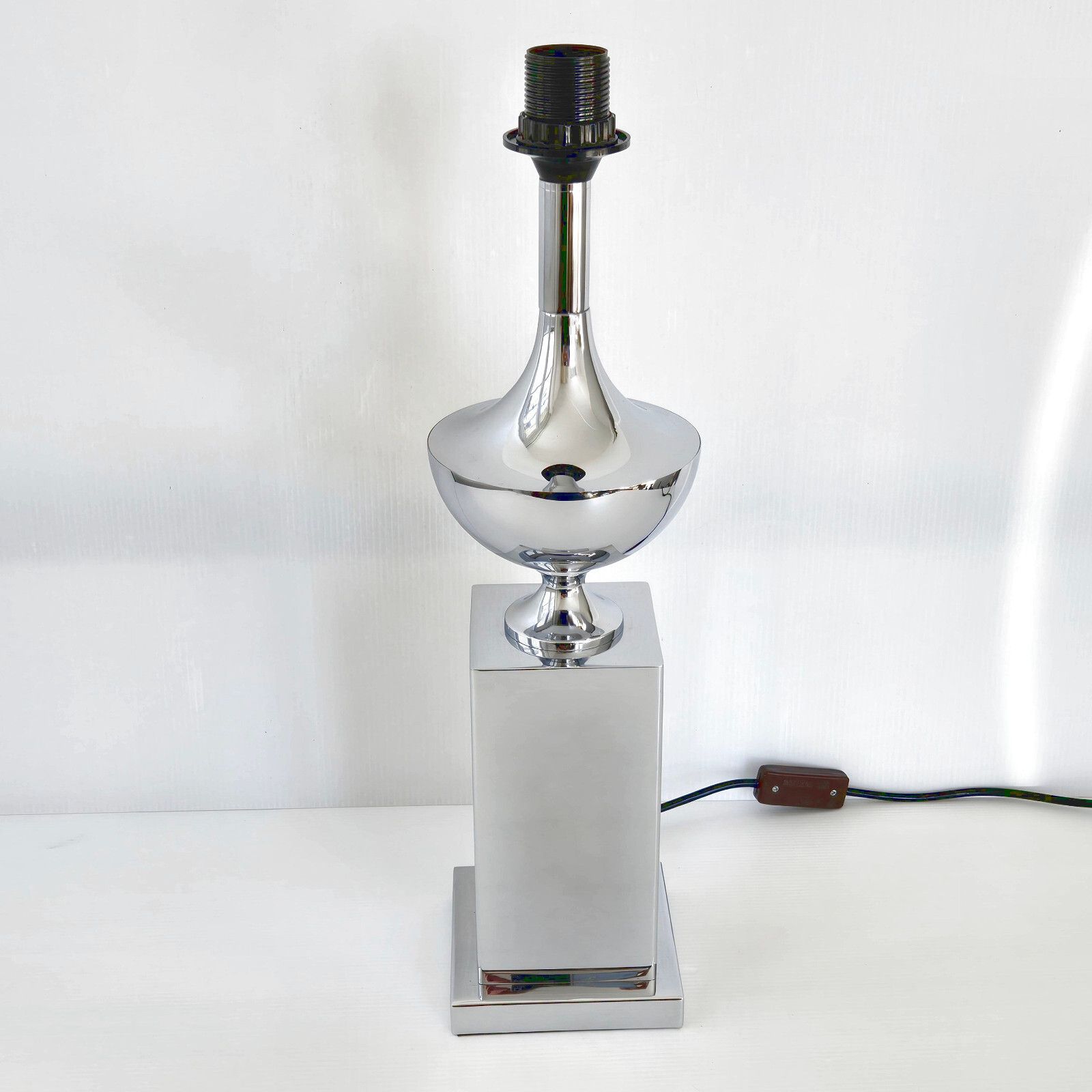 Vintage 1970s Chrome Steel Table Lamp 70s Retro 70s Dlg Barber