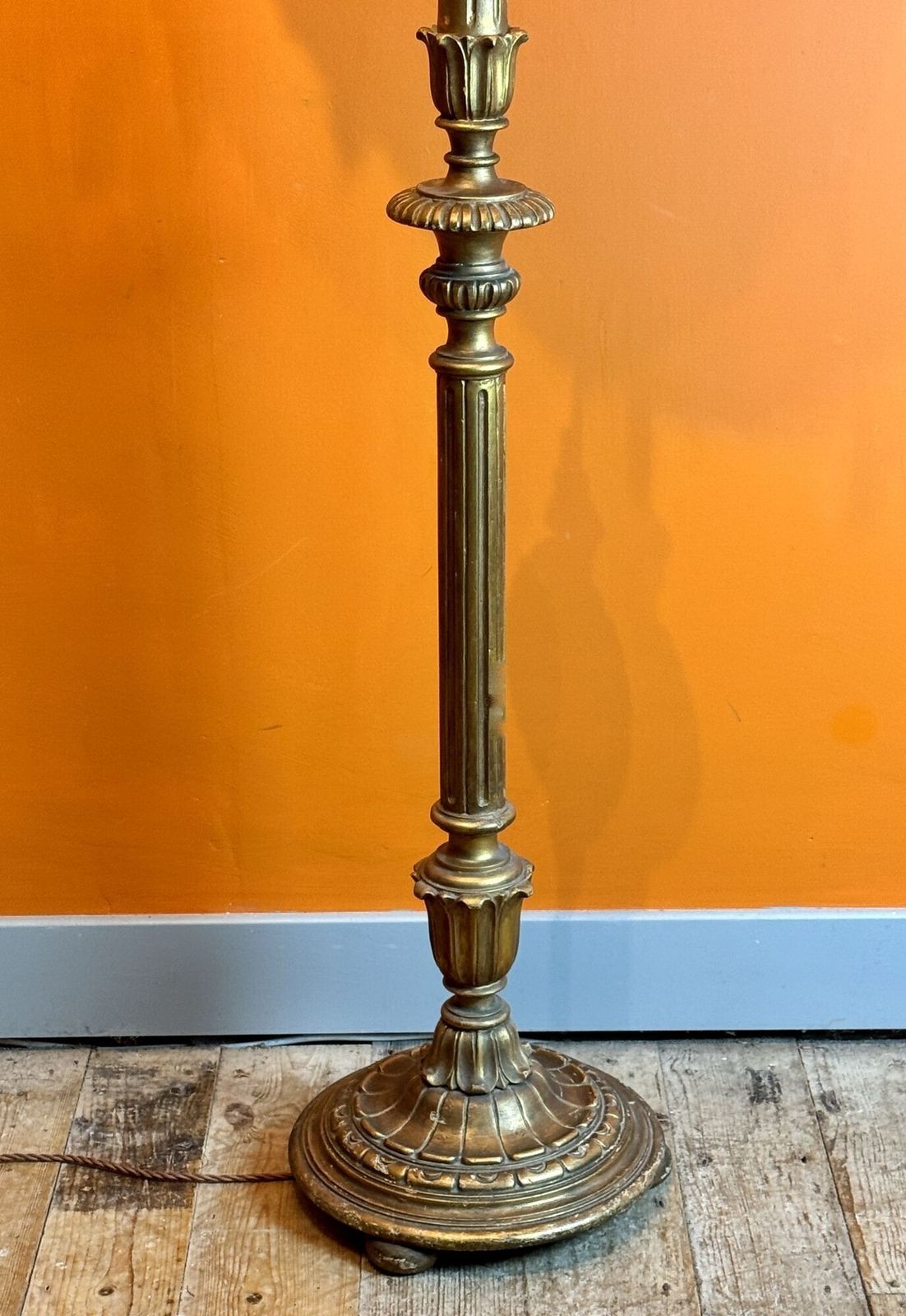 Vintage Italian Giltwood Floor Lamp photo 280.0