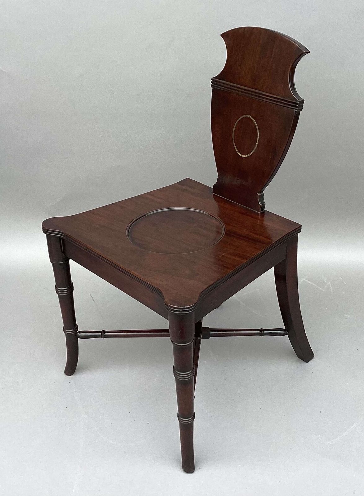 Good George III Pair Of Mahogancy Sculptural Hall Chairs photo 4290.0