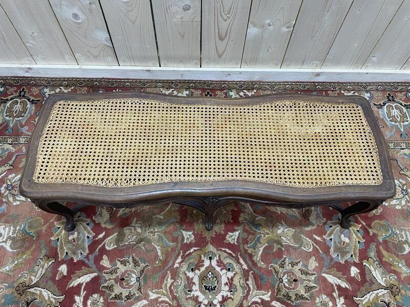 Banquette à Entrecroise De Style Régence En Cannage photo vinterior
