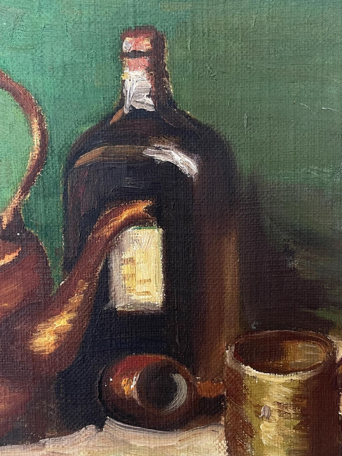 Original Vintage Danish Signed Oil Painting From The 1970s With Still Life Motive Of Kitchen Items photo 231.0