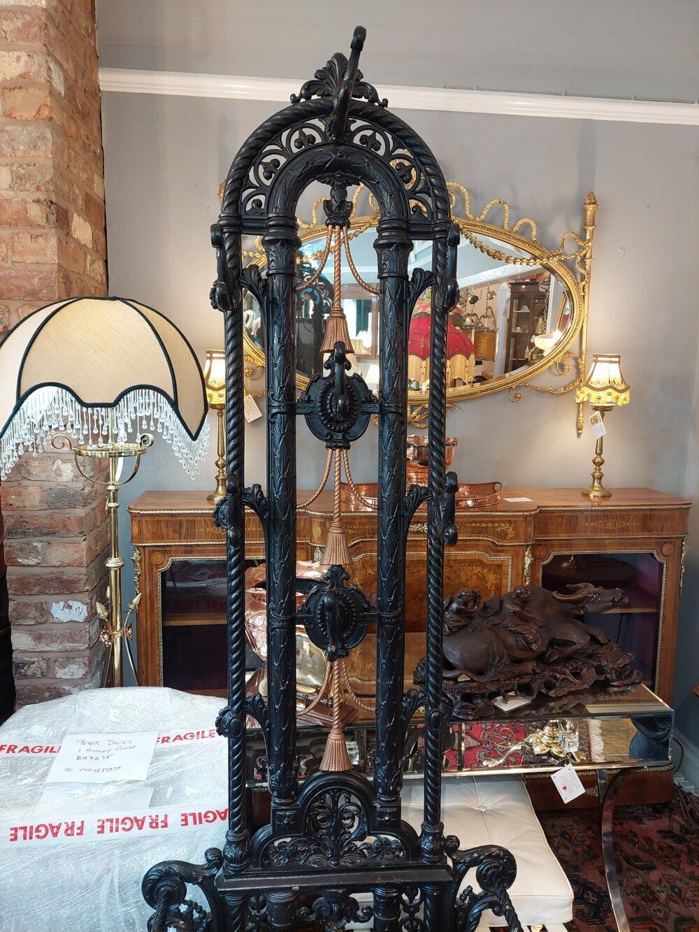 19thc Cast Iron Hall Stand By The Falkirk Foundry photo for sale