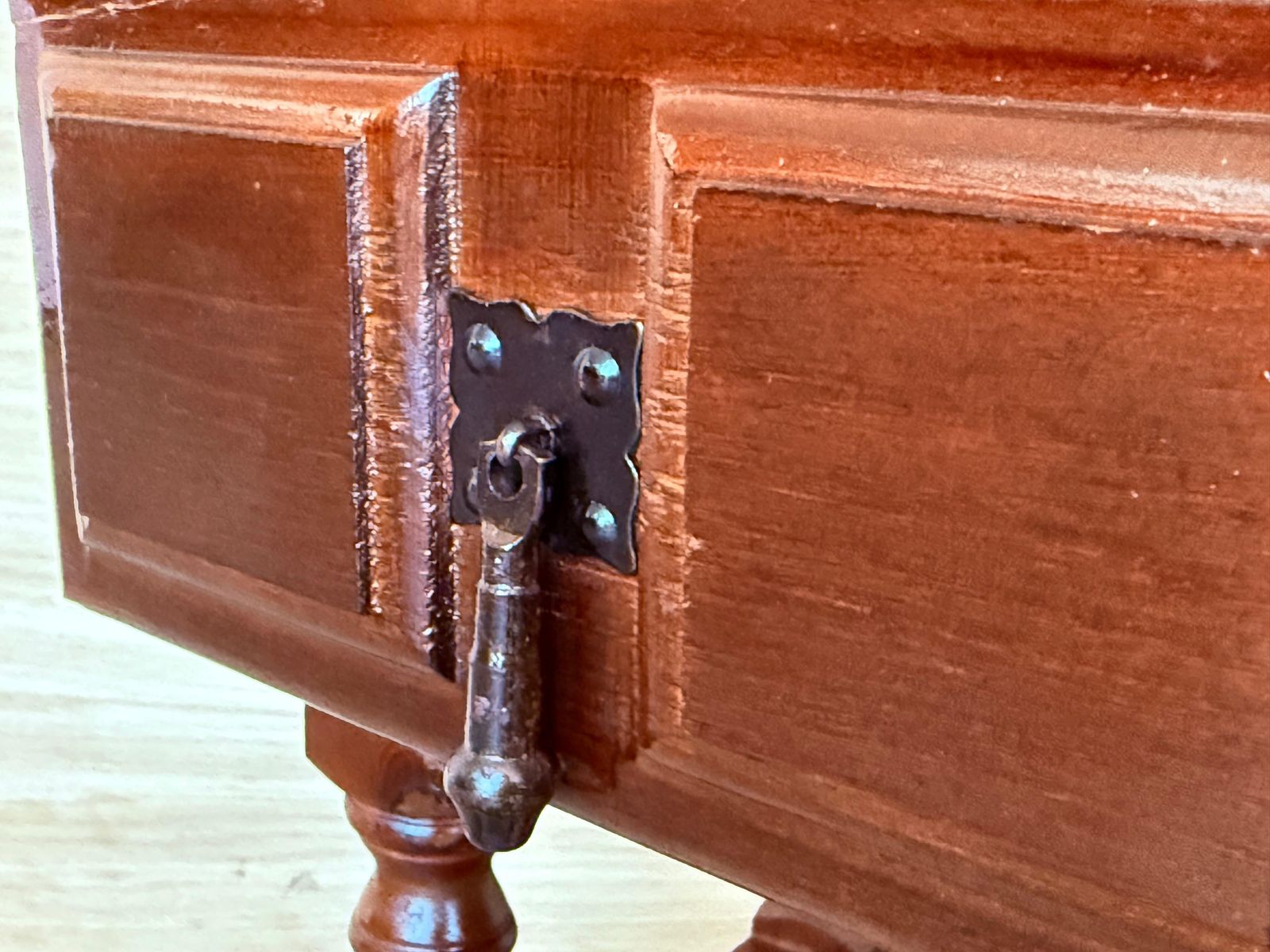 1957.0 20th Century Spanish Nightstands With Two Drawers And Iron Hardware photo