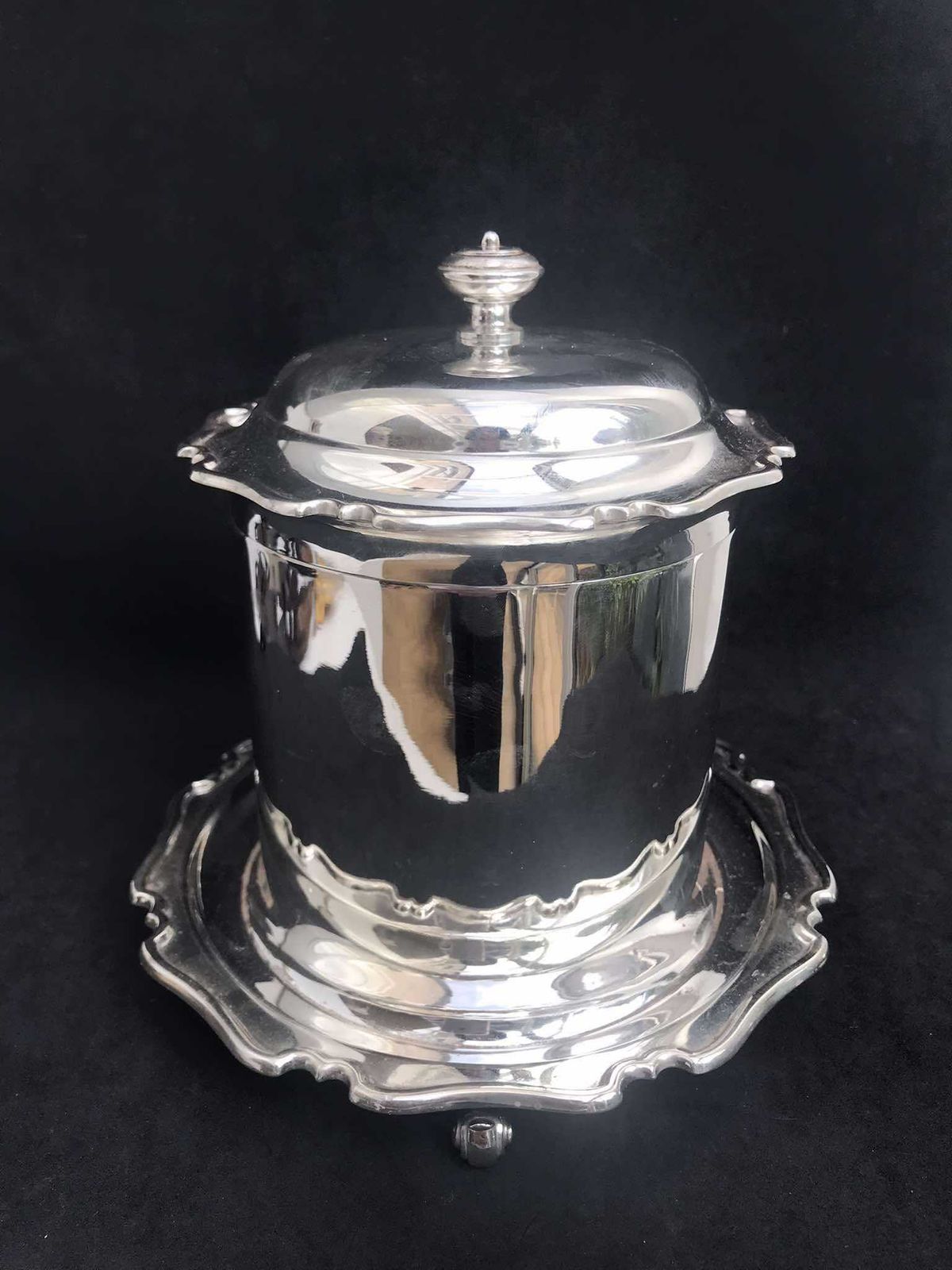 photo furniture Biscuit Barrel Atkin Brothers Silver Plated Biscuit Box, Cookies Jar Edwardian Silver Plated Biscuit Jar Cookie Jar England Gift For Her