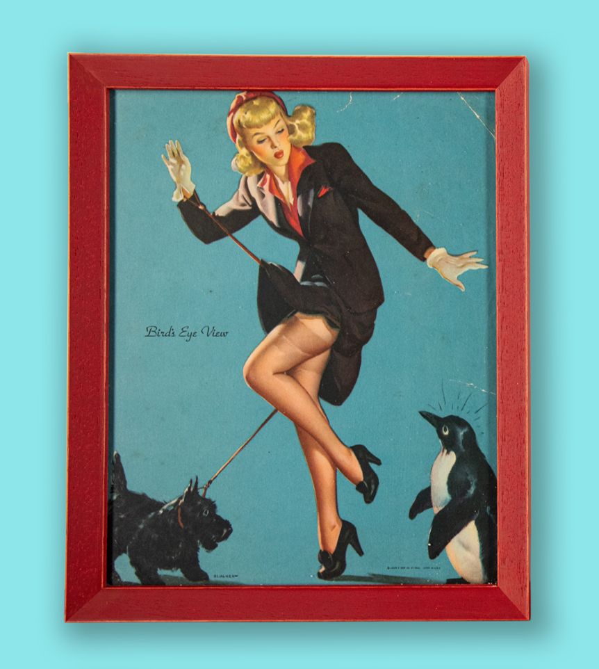 Professionally Framed Original 1950s Pin Up Cards – Set Of 12 photo 2145.0