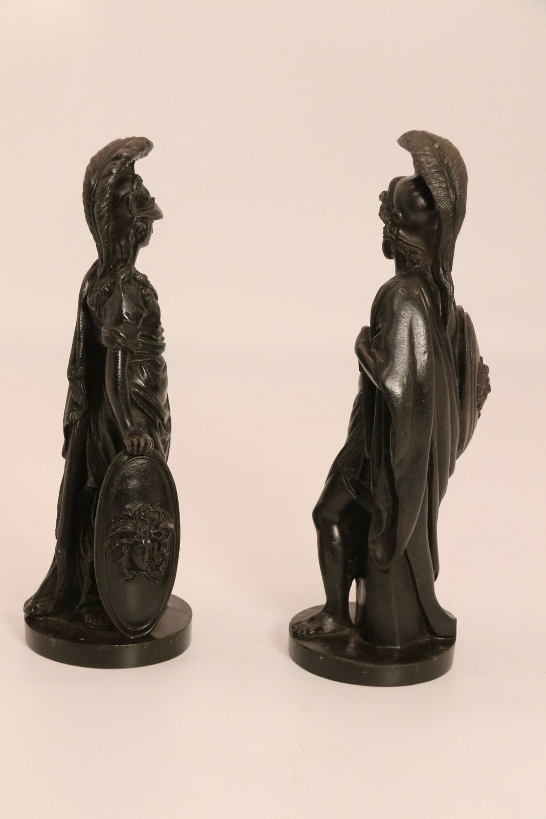 A Rare Pair Of Mid 19th C Grand Tour Bronze Figures Of Athena And Zeus photo Home Decor